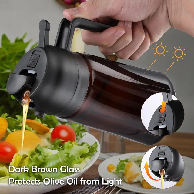 VESSION Olive Oil Dispenser and Sprayer 16oz/470ml image indicator(2)