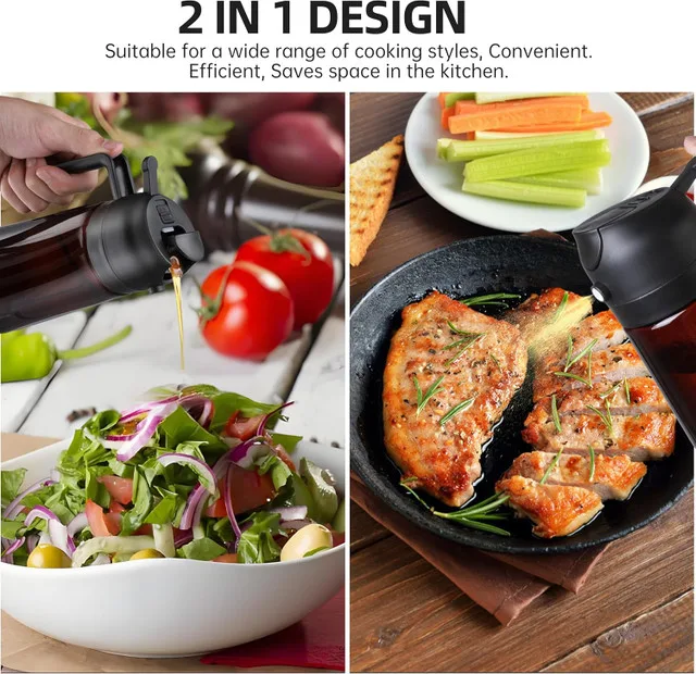 VESSION Olive Oil Dispenser and Sprayer 16oz/470ml image indicator(4)