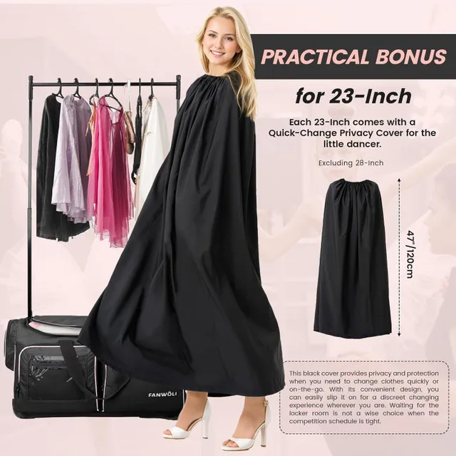 Fanwoli 23" Dance Bag with Garment Rack image indicator(7)