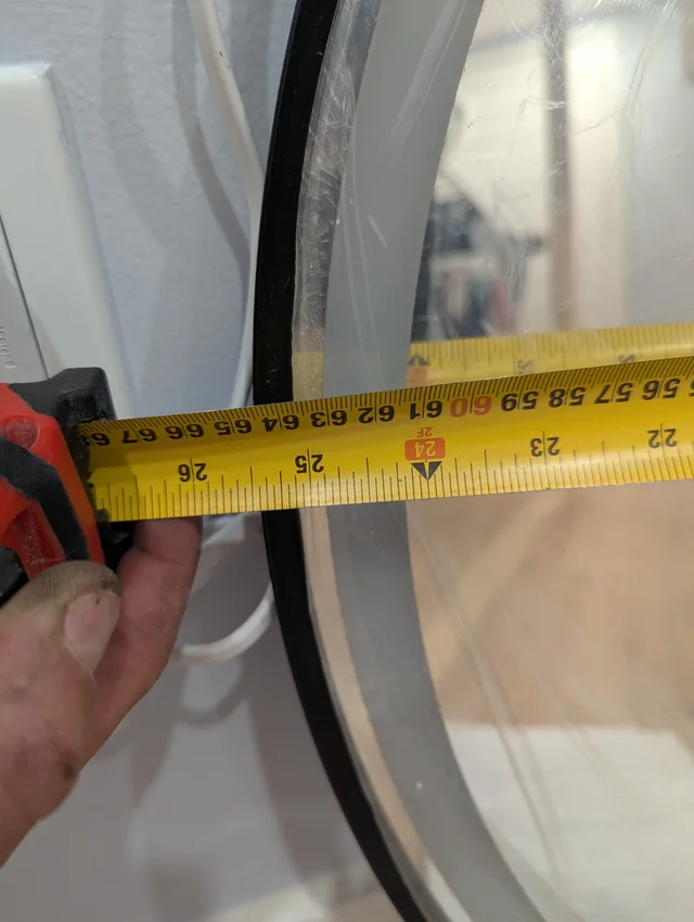 Round LED Bathroom Mirror with Lights (Black, 26" x 26") image indicator(7)