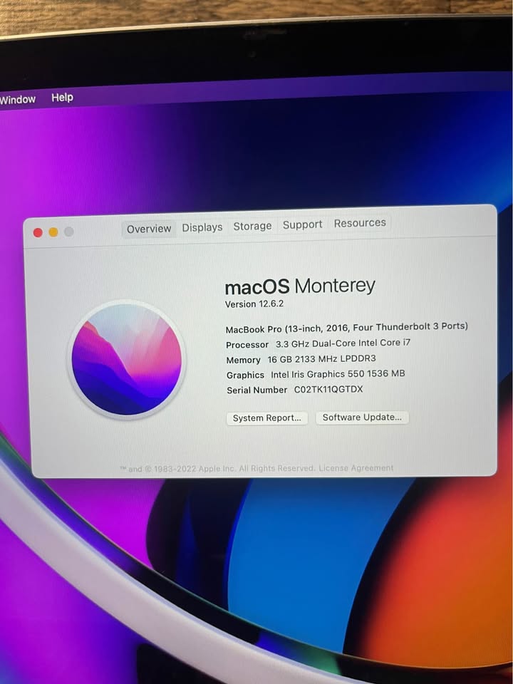 MacBook Pro 3.3Ghz i7 16GB 256GB SSD - photo 3