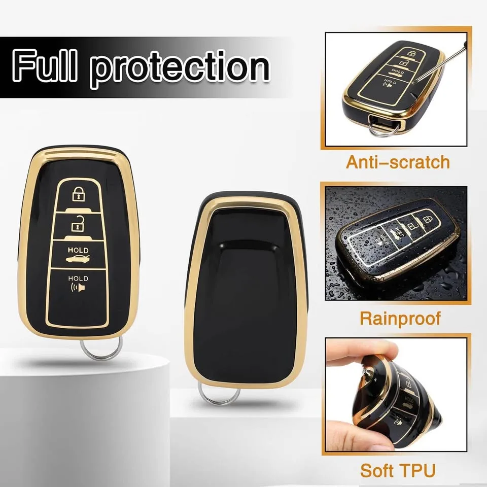 2x Soft TPU Key Fob Cover Toyota Camry RAV4 Highlander image indicator(2)
