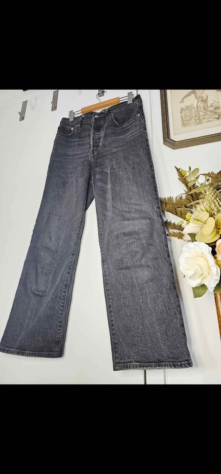 Size 28 Levis Ribcage Straight Ankle Dark Gray Women's Jeans - photo 4