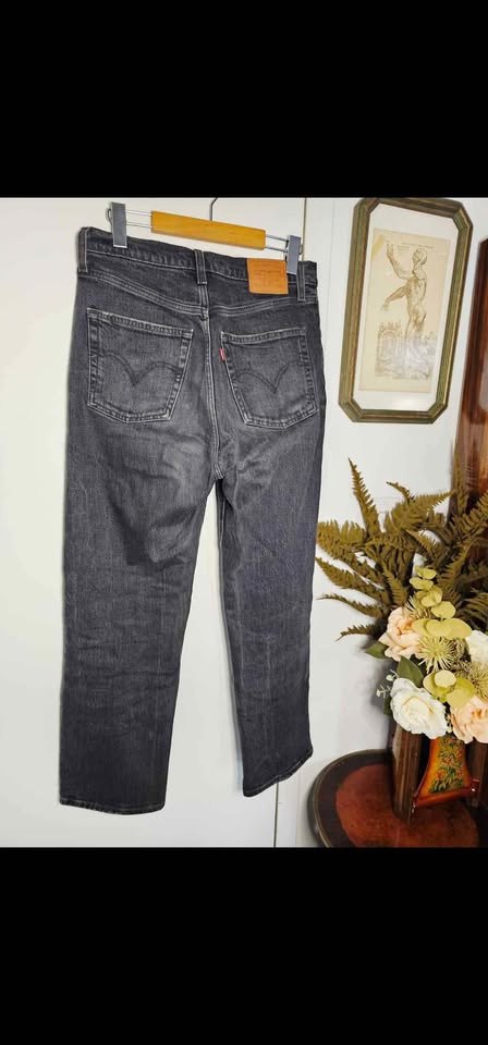 Size 28 Levis Ribcage Straight Ankle Dark Gray Women's Jeans - photo 5