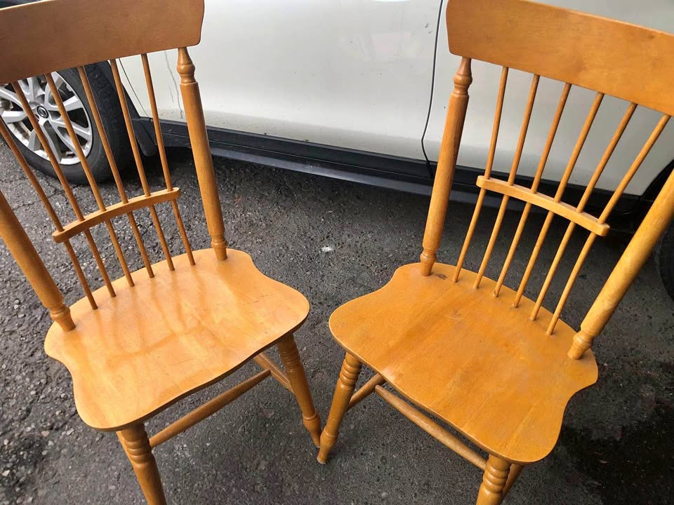 Wooden chairs