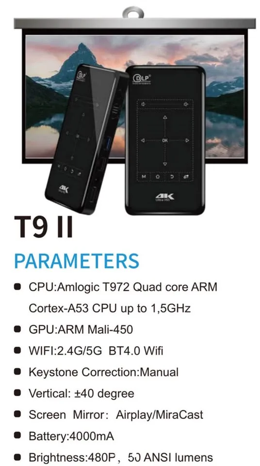 Micro Mini Smart Projector- Built-In Android System image indicator(7)