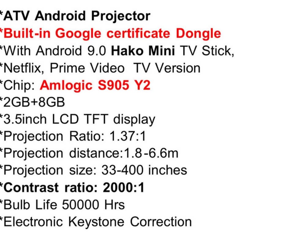 Micro Mini Projector- Built-In Android System - photo 4