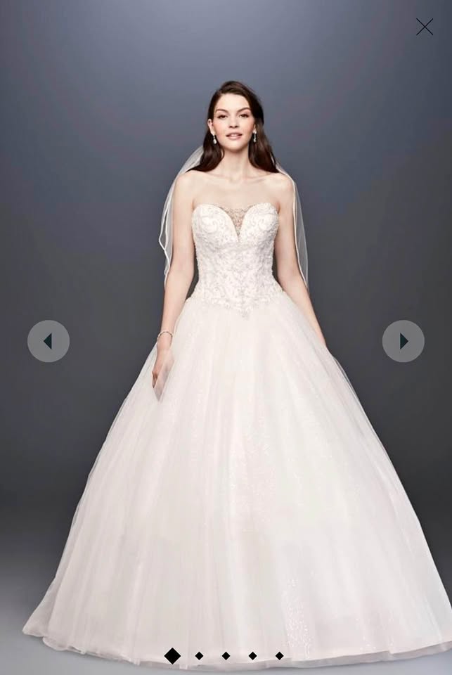 Pure white ball gown