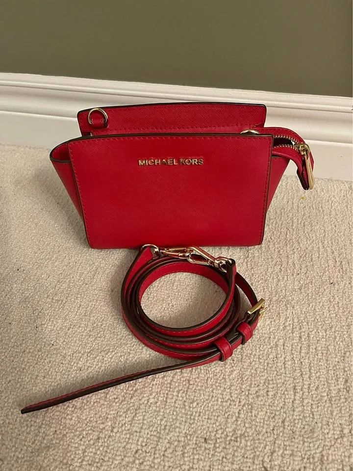 Selma Mini Saffiano Leather Crossbody thumbnail