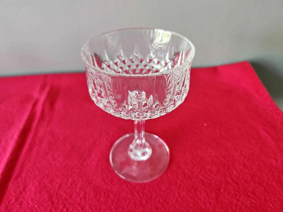 Vintage Cocktail glasses Crystal Two pcs