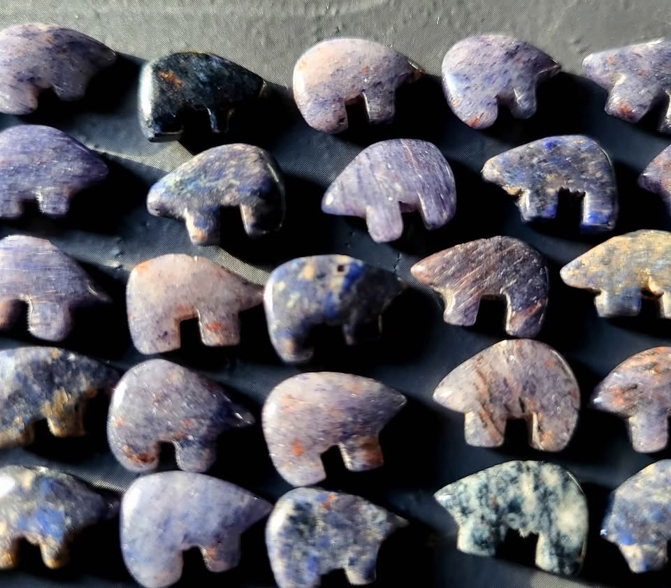 Crystal Iolite Bear Beads - photo 2