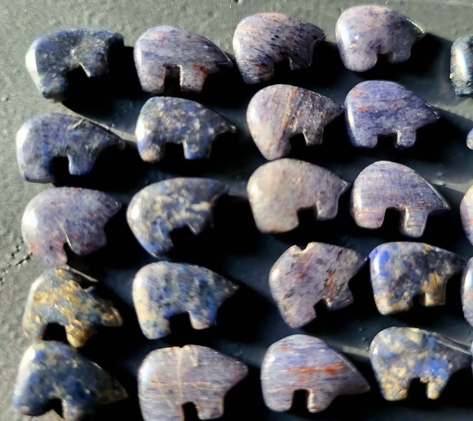 Crystal Iolite Bear Beads - photo 3