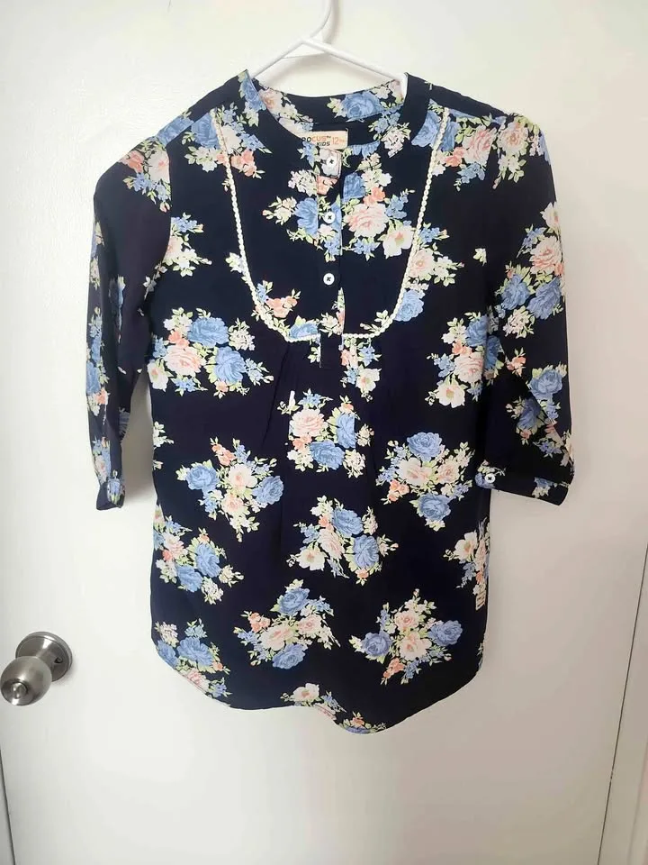 🌸 Floral Cotton Co-ord Set – Girls (8–10 Years) 🌸 thumbnail