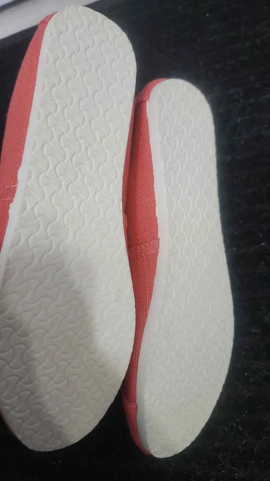 Pop of Coral! Time and Tru Espadrilles, Size 8, New image indicator(3)