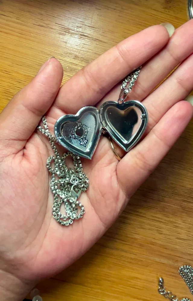 Women’s Silver-Tone Necklace Bundle - Locket & 4 Chains image indicator(2)