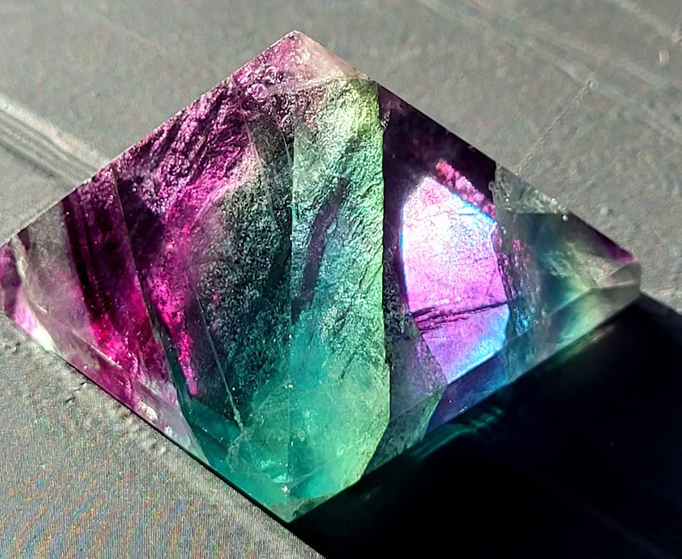 Rainbow Fluorite Pyramid - photo 4