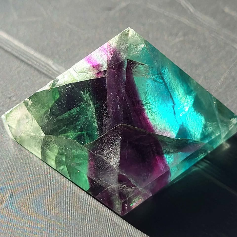 Rainbow Fluorite Pyramid - photo 5