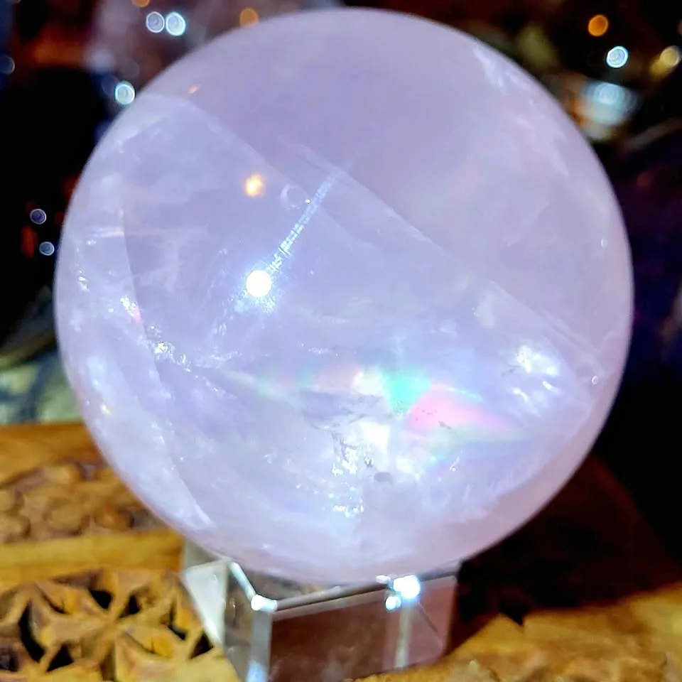 Star Lavender Rose Quartz Sphere