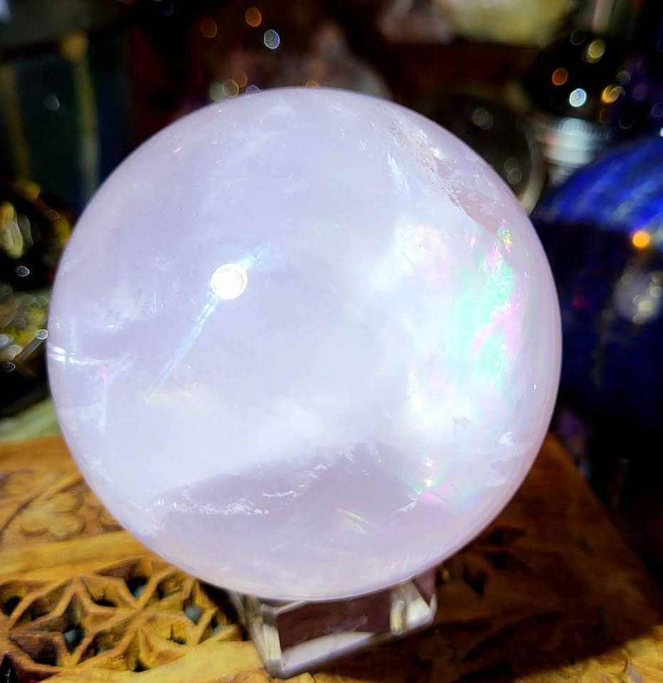Star Lavender Rose Quartz Sphere - photo 4