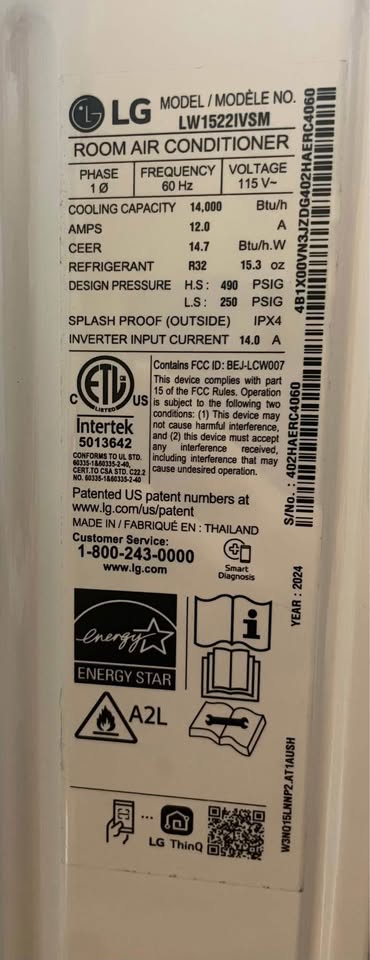 LG Air Conditioner (14,000 Btu) - photo 3