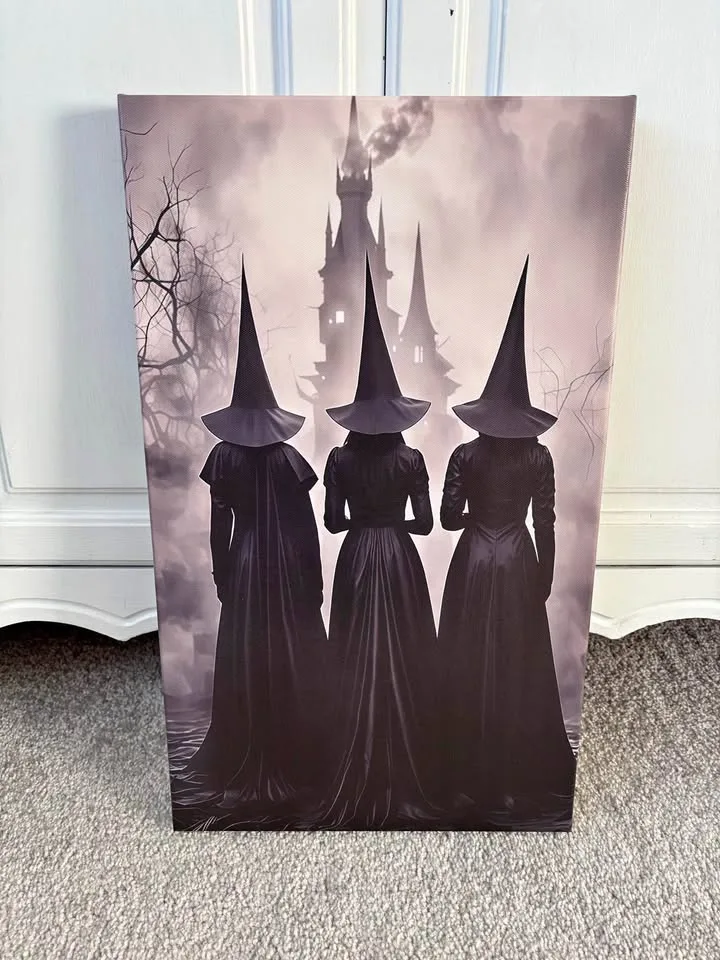 Amazing Three Witches Canvas Wall Art-Ready To Hang Art Work thumbnail