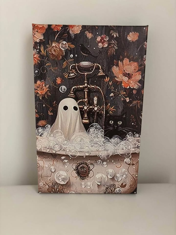 Clawfoot Tub Ghost Canvas - photo 2