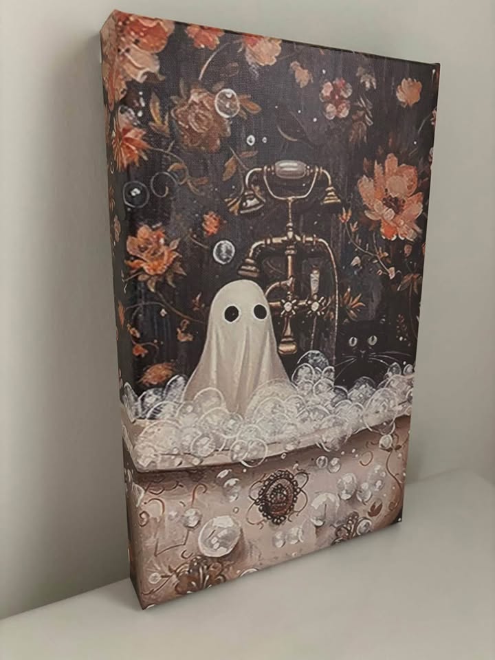 Clawfoot Tub Ghost Canvas - photo 3