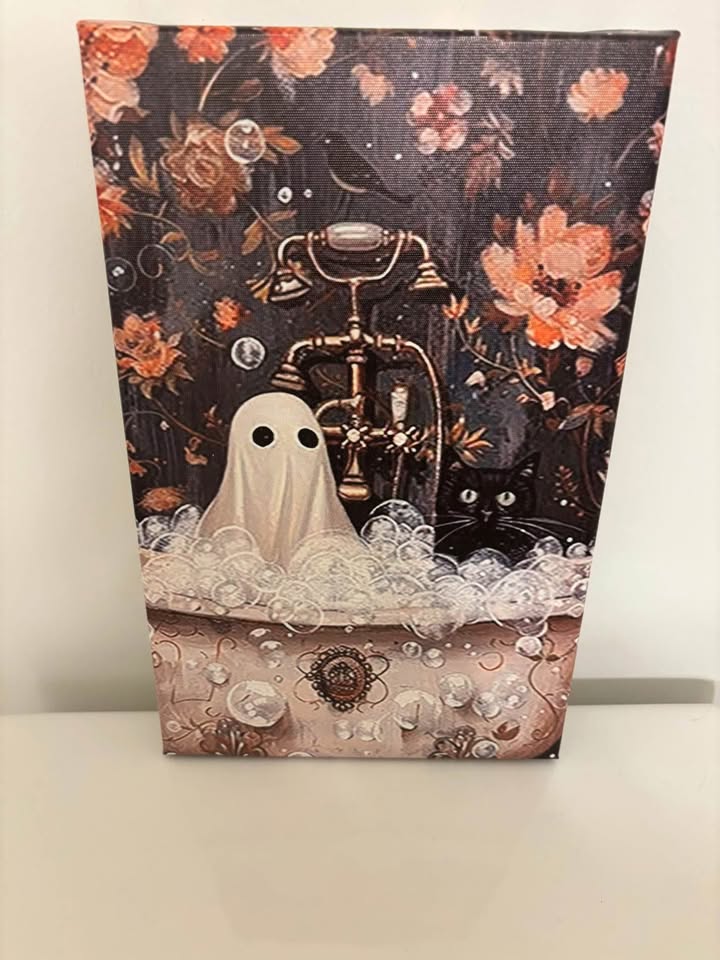 Clawfoot Tub Ghost Canvas - photo 4