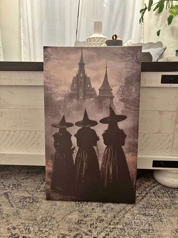 Victorian Witches Canvas Wall Art-Ready To Hang thumbnail