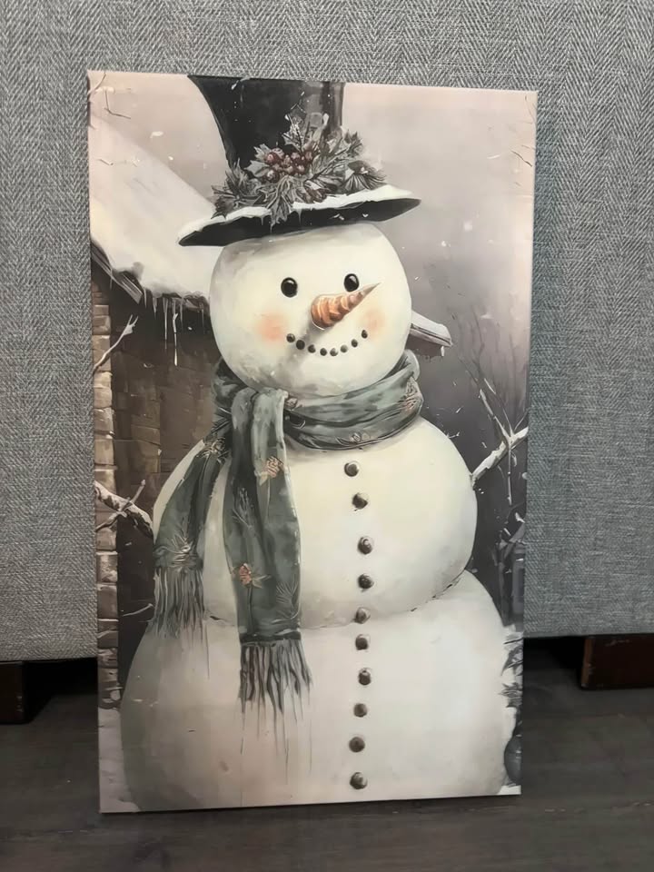 Snowman Canvas-Ready To Hang Wall Art - photo 2