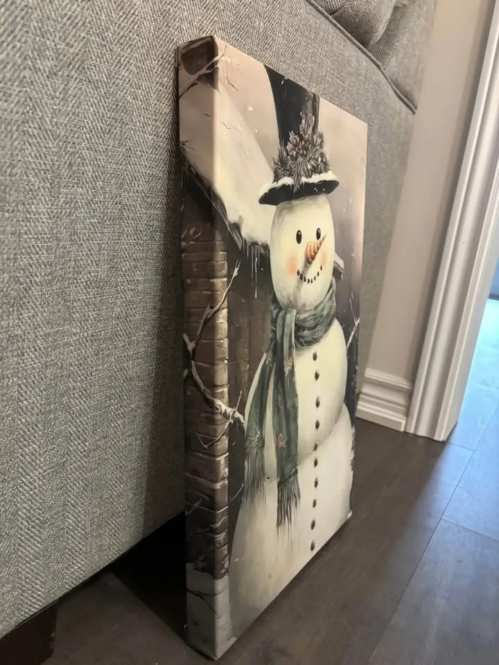 Snowman Canvas-Ready To Hang Wall Art image indicator(4)