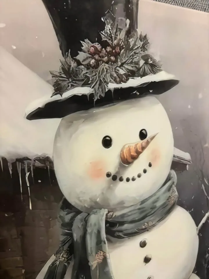 Snowman Canvas-Ready To Hang Wall Art image indicator(7)
