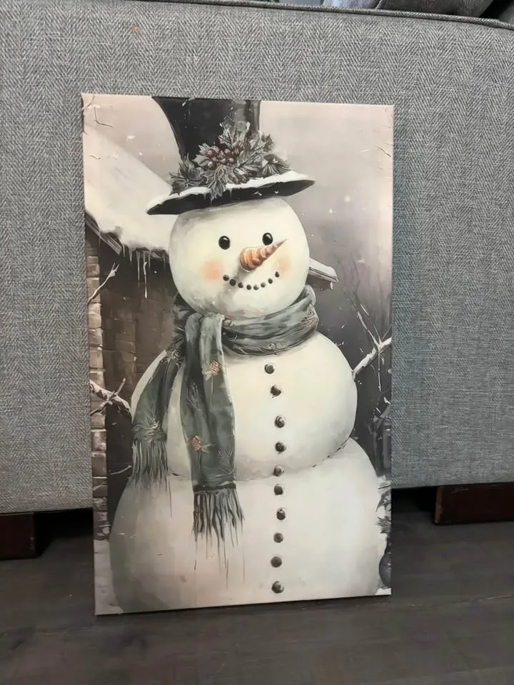 Snowman Canvas-Ready To Hang Wall Art image indicator(8)