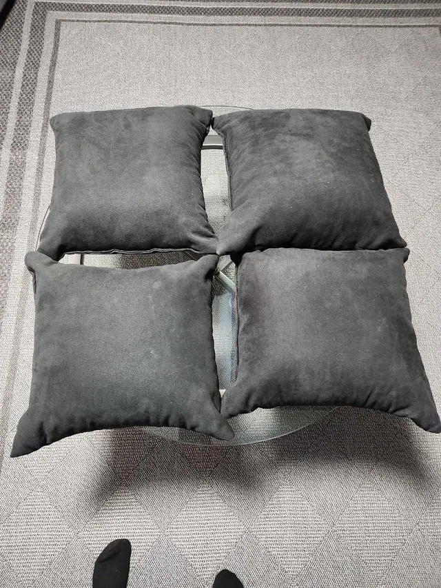 Four Black Cushions