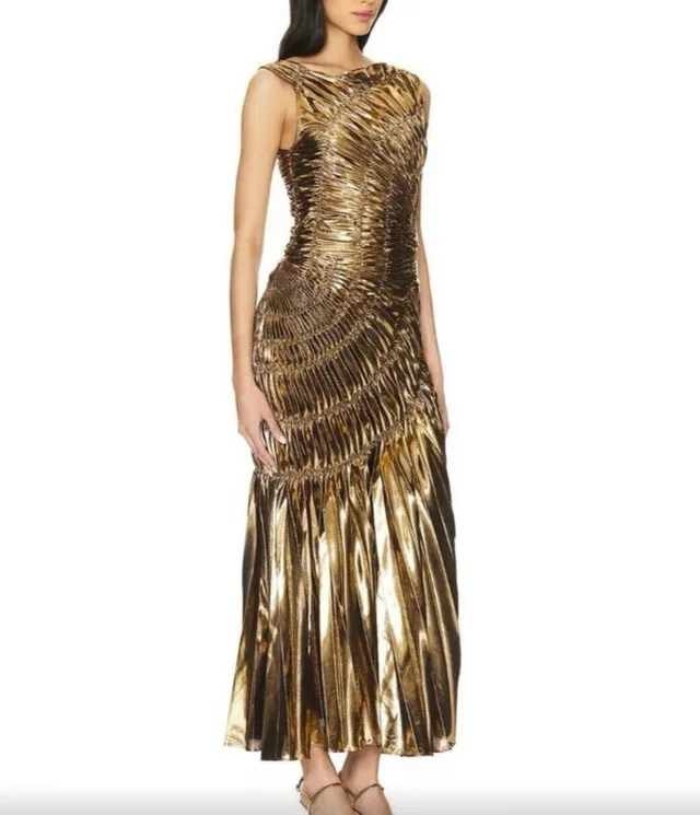 LORAGAL Gold Dress-size S thumbnail