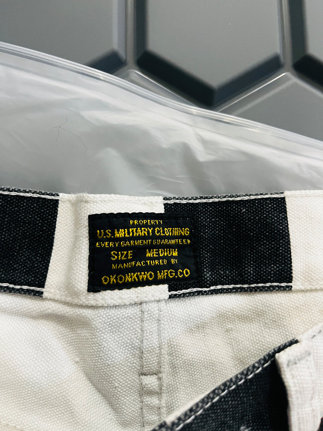 OKONKWO Striped Denim Pants-Size M - photo 4
