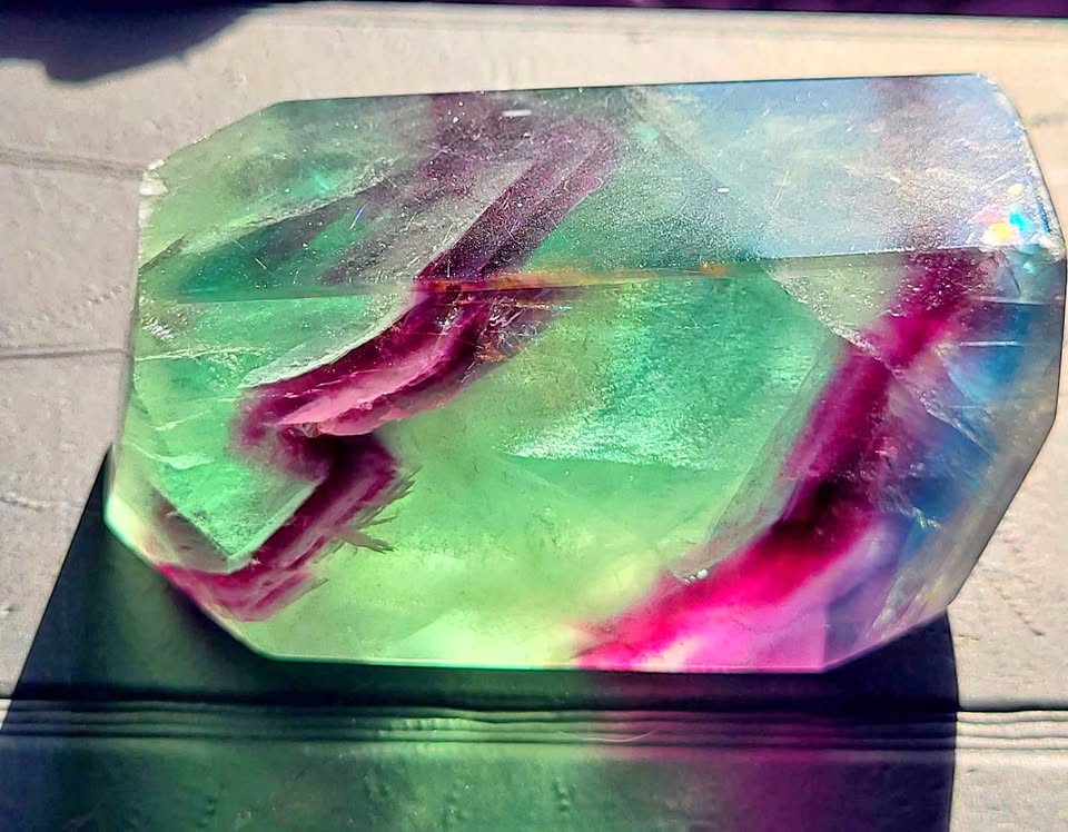 Rainbow Fluorite Crystal