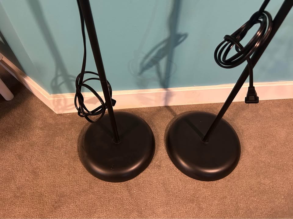 2 x Black IKEA Standing floor lamp - photo 3