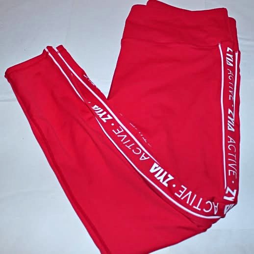 Zyia Plus size Red Hi-Rise Leggings