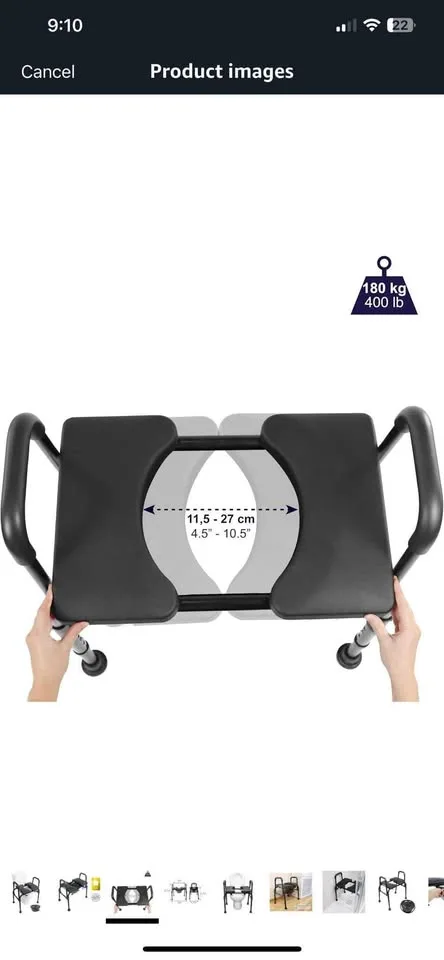 New Raised Toilet Seat with Handles image indicator(5)