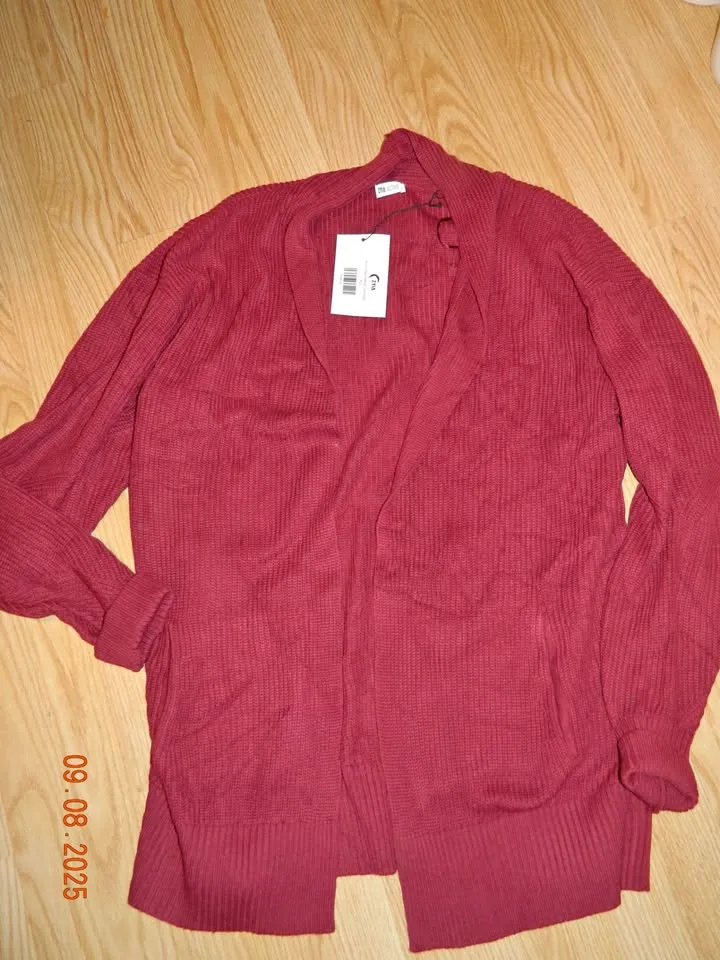 NWT WOMENS ZYIA PINOT NORMANDY CARDIGAN..size XL thumbnail