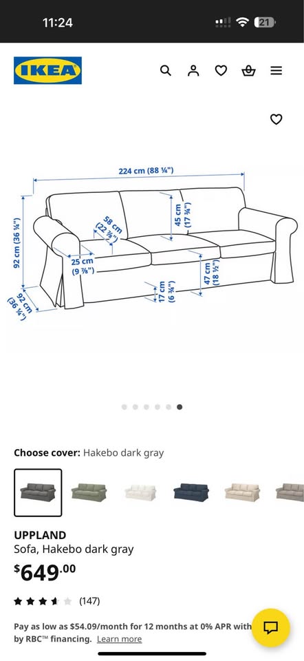 IKEA UPPLAND 3-Seater Sofa - photo 4