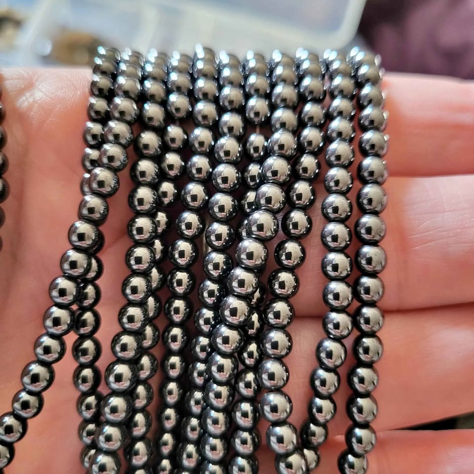 Natural Hematite Beads 2mm