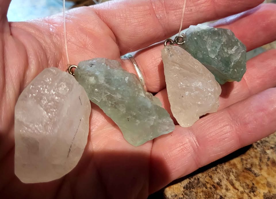 Crystal Wind Chime - Fluorite & Quartz - photo 2