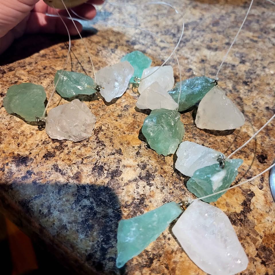 Crystal Wind Chime - Fluorite & Quartz - photo 4
