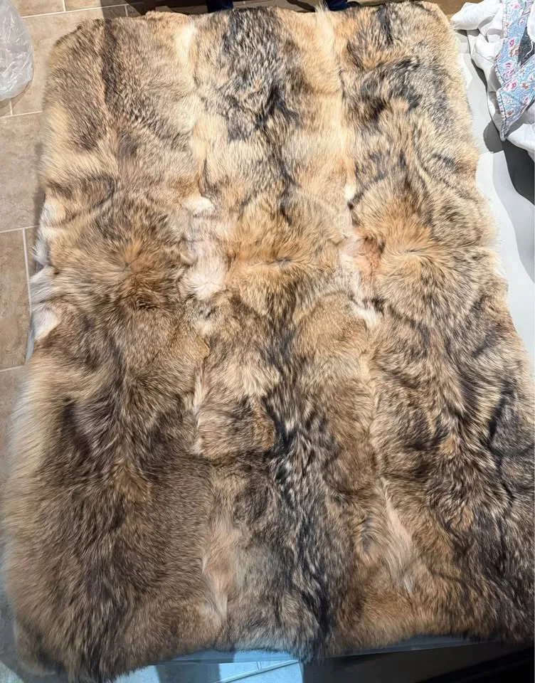 Caroline Furs/HBC Stripes Coyote Fur Throw image indicator(6)