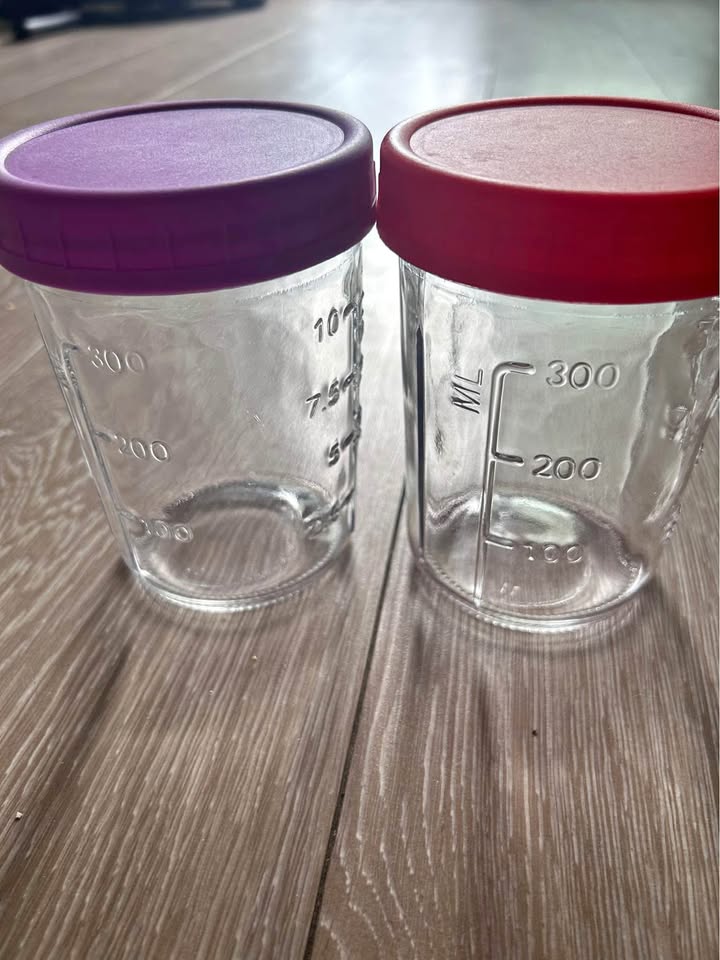 Two Glass Jars with Lids