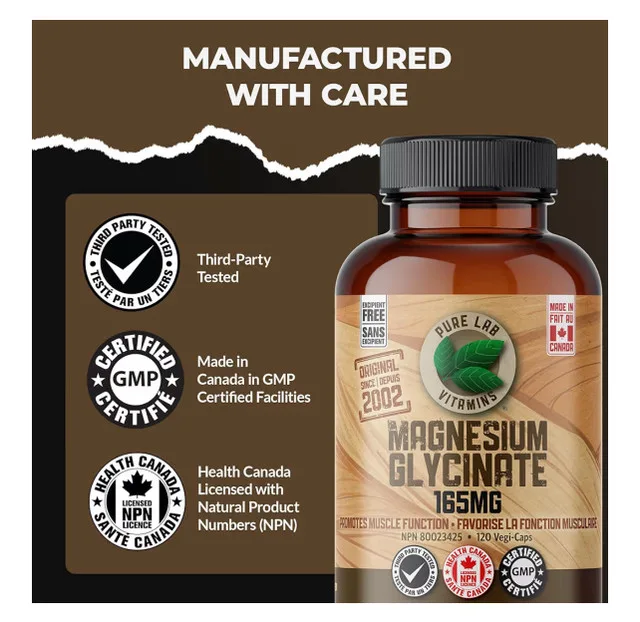 Pure Lab Vitamins Magnesium Glycinate - 120 Vegicaps image indicator(3)