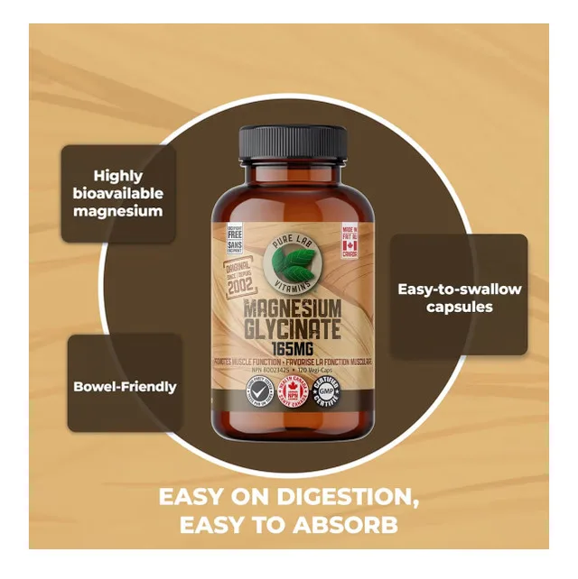 Pure Lab Vitamins Magnesium Glycinate - 120 Vegicaps image indicator(5)