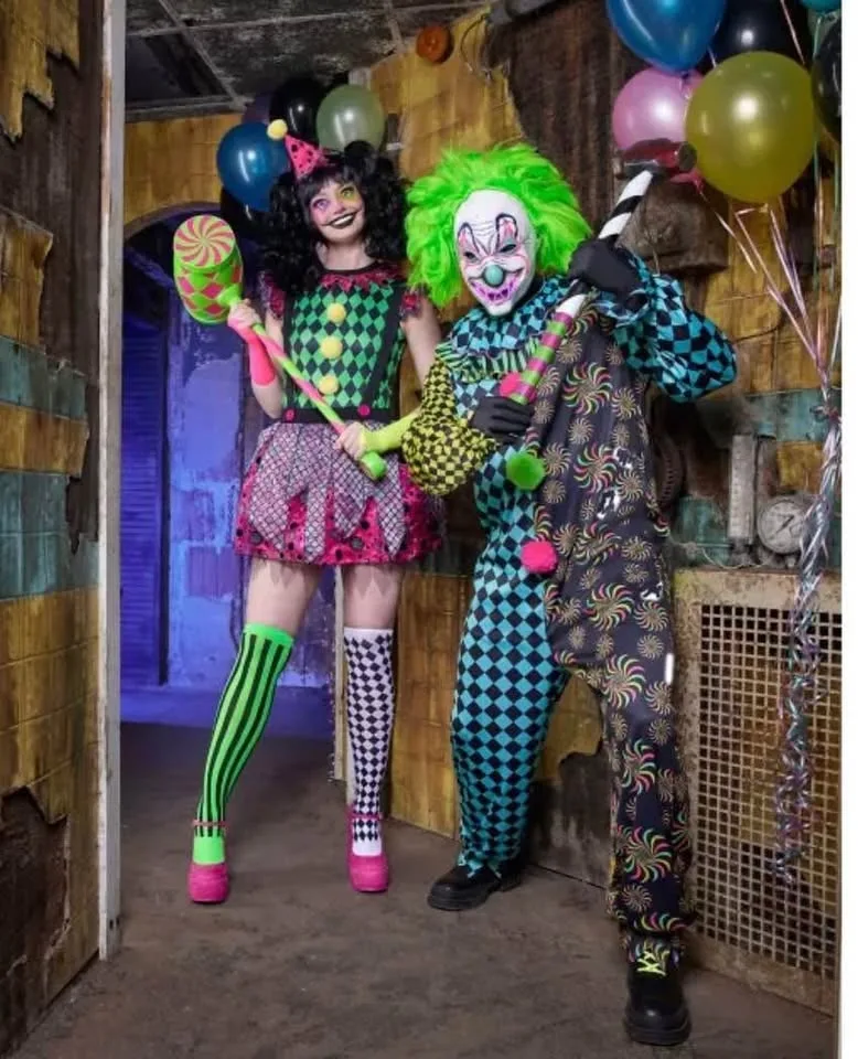 Couple Neon Clown Costume image indicator(9)